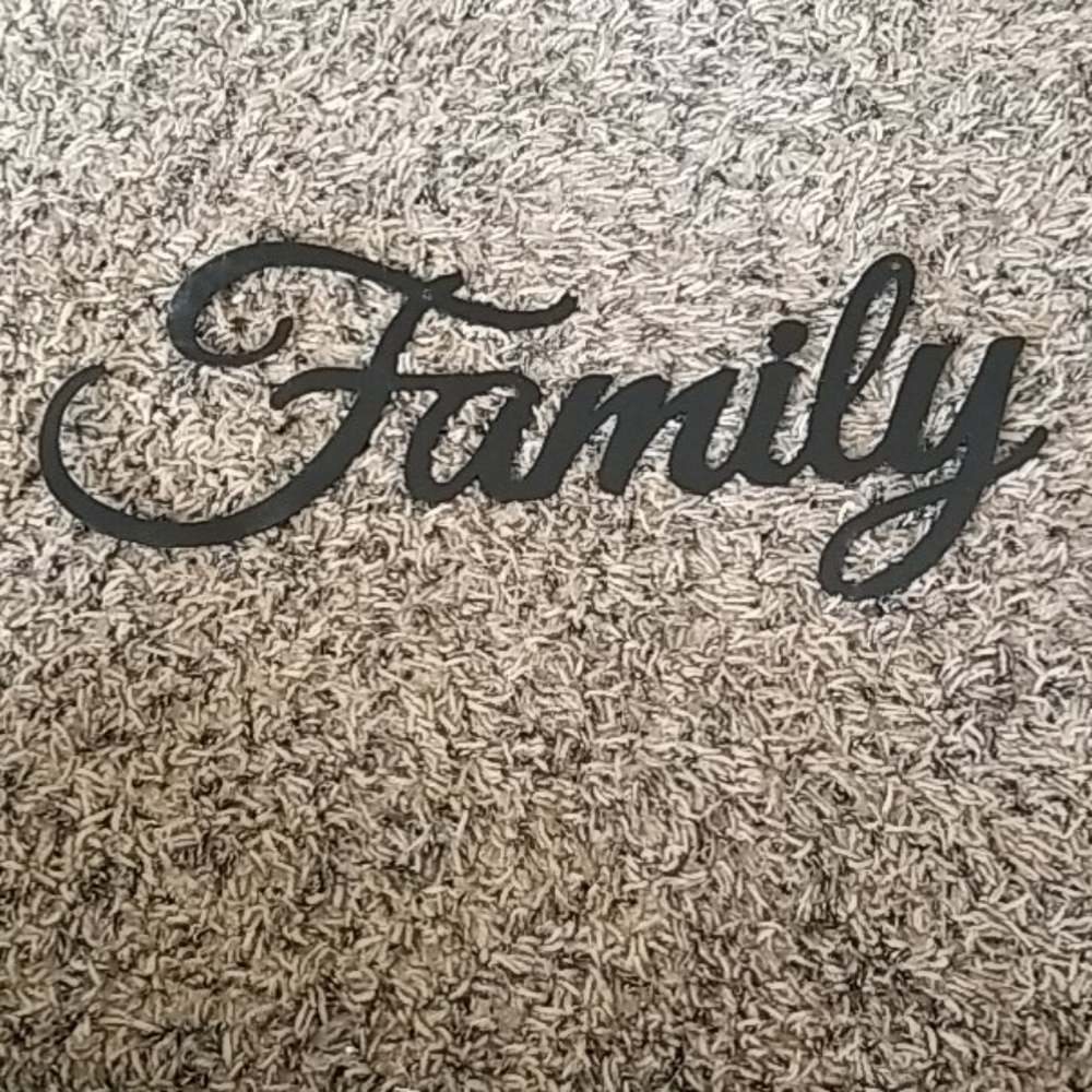 Black Metal Family Sign